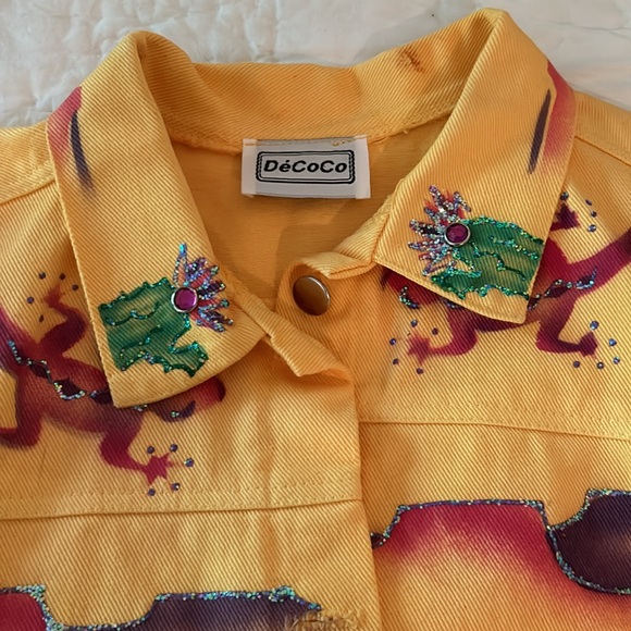 Vintage hand painted jean jacket listing 1 - Picture 4 of 6